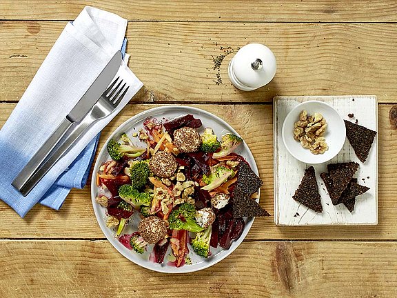 Hübner Rezept Rote-Beete-Salat mit Brokkoli